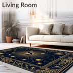 Cosmic Celestial Sunburst Constellation Rug