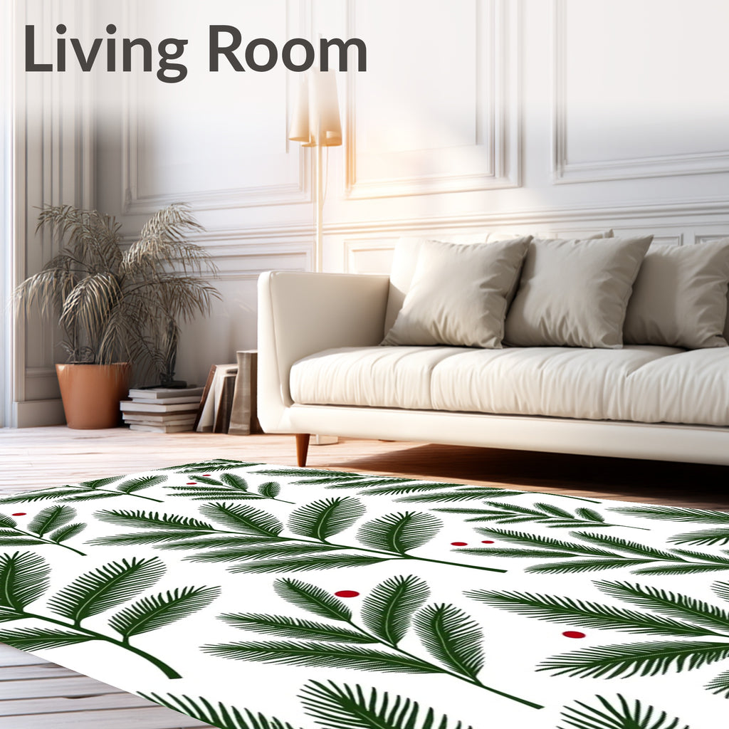 Foliage with Red Berry Accent Rug