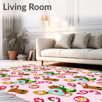 Playful Creature Ceramic Candy Swirls Rug