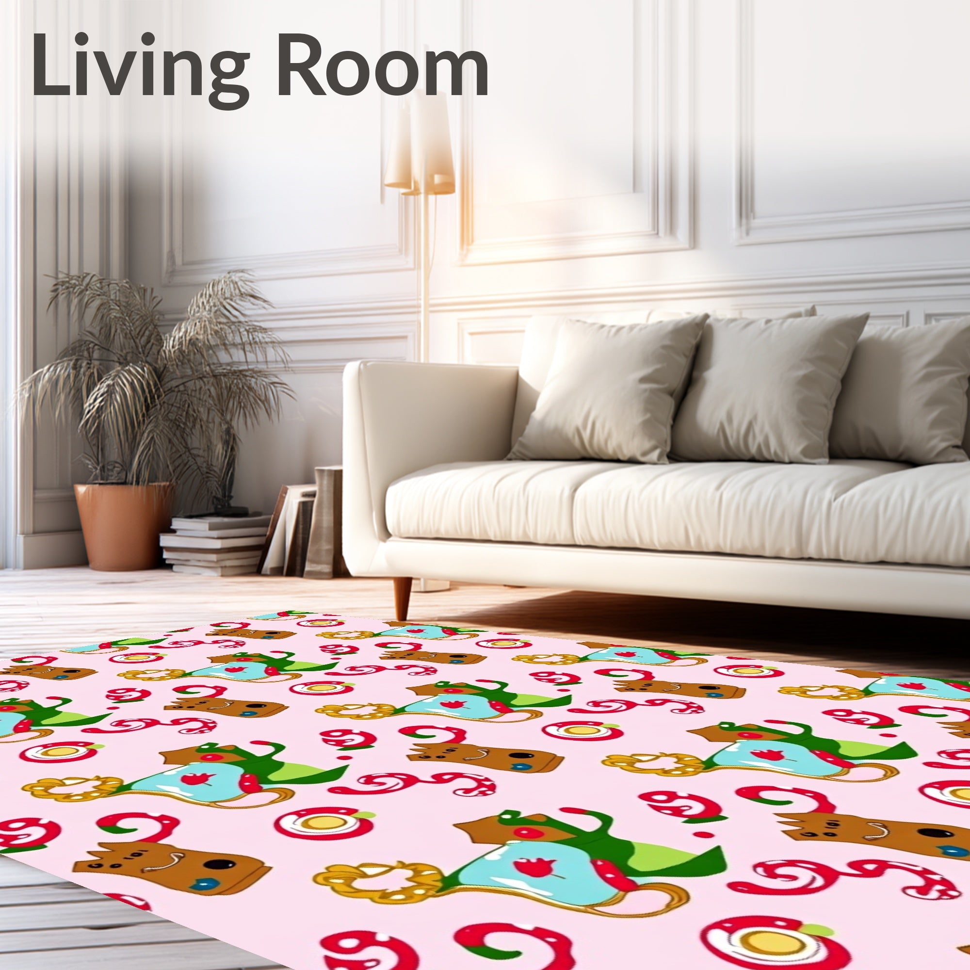 Playful Creature Ceramic Candy Swirls Rug