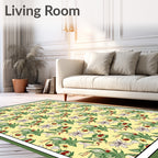 Spring Garden Floral Cherry Rug