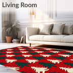 Christmas Tree Array Scarlet and Emerald Rug