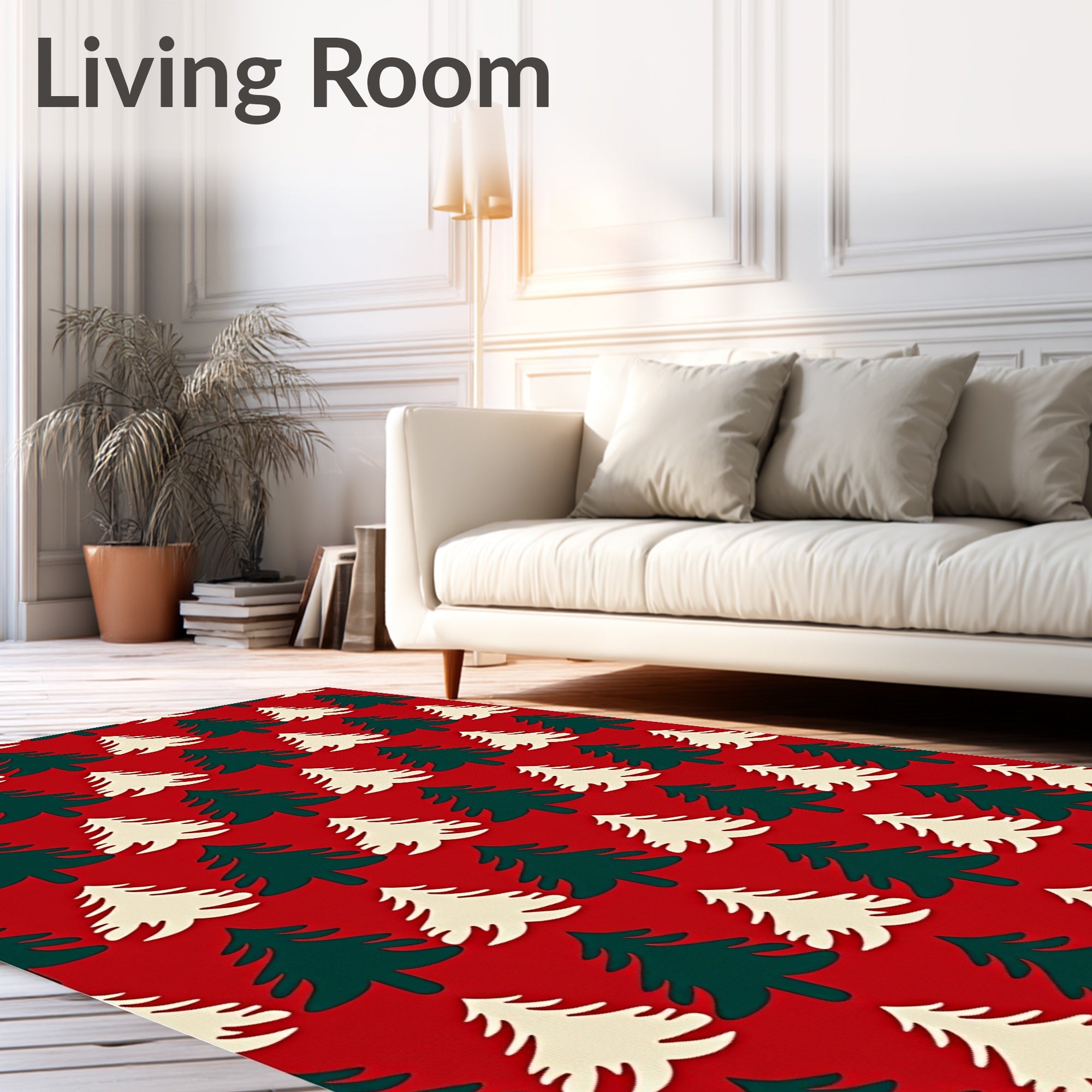 Christmas Tree Array Scarlet and Emerald Rug