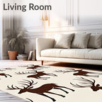 Rich Brown Stag Antler Repeat Rug