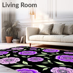 Ornate Lavender Blossom Garden Rug