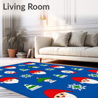 Christmas Santa Trees Snowflakes Collection Rug