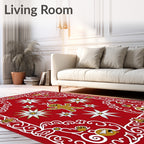 Red Gingerbread Man Starburst Rug