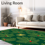 Green Pine Needle Berry Radiance Rug