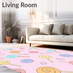 Pastel Lollipop Swirl Repeat Rug