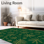 Golden Pine Woodland Medallion Rug