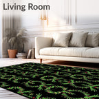 Green Red Beaded Wreath Mirror Rug