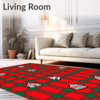 Red Green Buffalo Plaid Houses Rug