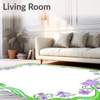 Art Nouveau Lilac Floral Vines Rug