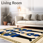 Royal Blue Soldier Guard Portrait Rug
