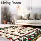Cheerful Elves Christmas Festive Rug