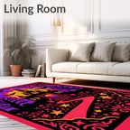 Spooky Castle Bats Night Sky Path Rug