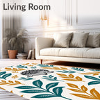 Whimsical Hedgehog Woodland Foliage Rug