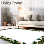 Emerald Gold Festive Holly Berries Rug