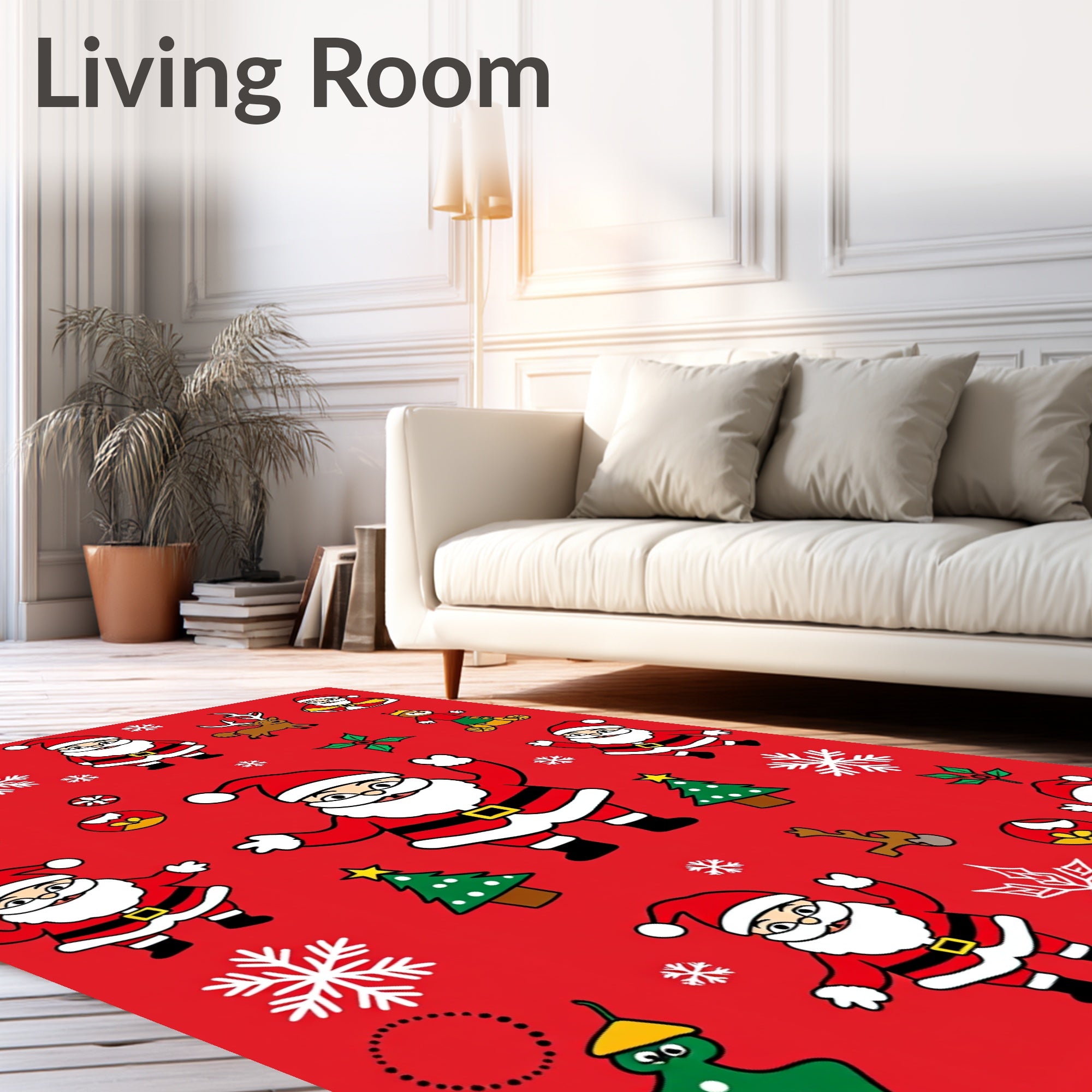 Jolly Santa Claus Christmas Collection Rug