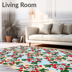 Red Berry Holly Garland Rug