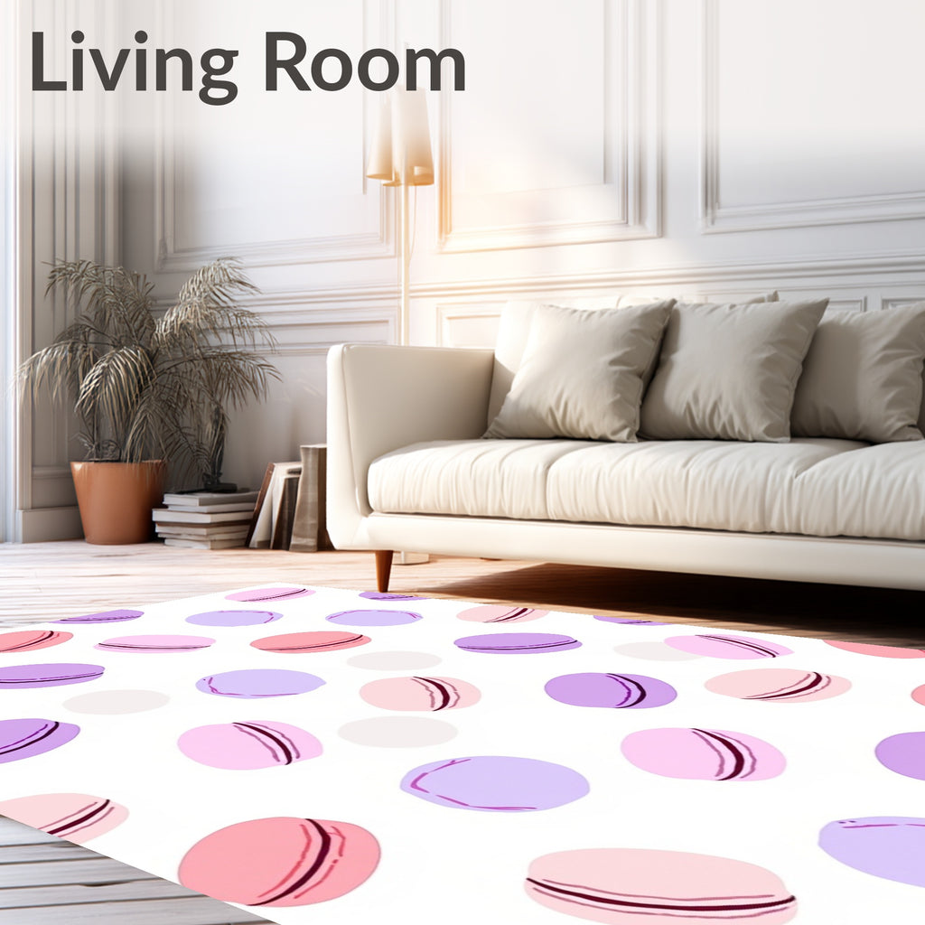Sweet Pastel Macaron Scattered Arrangement Rug