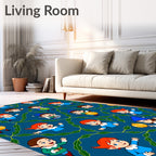 Charming Elves with Holly Vines Rug