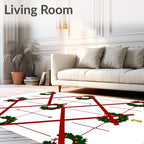 Christmas Green Wreath Lattice Rug