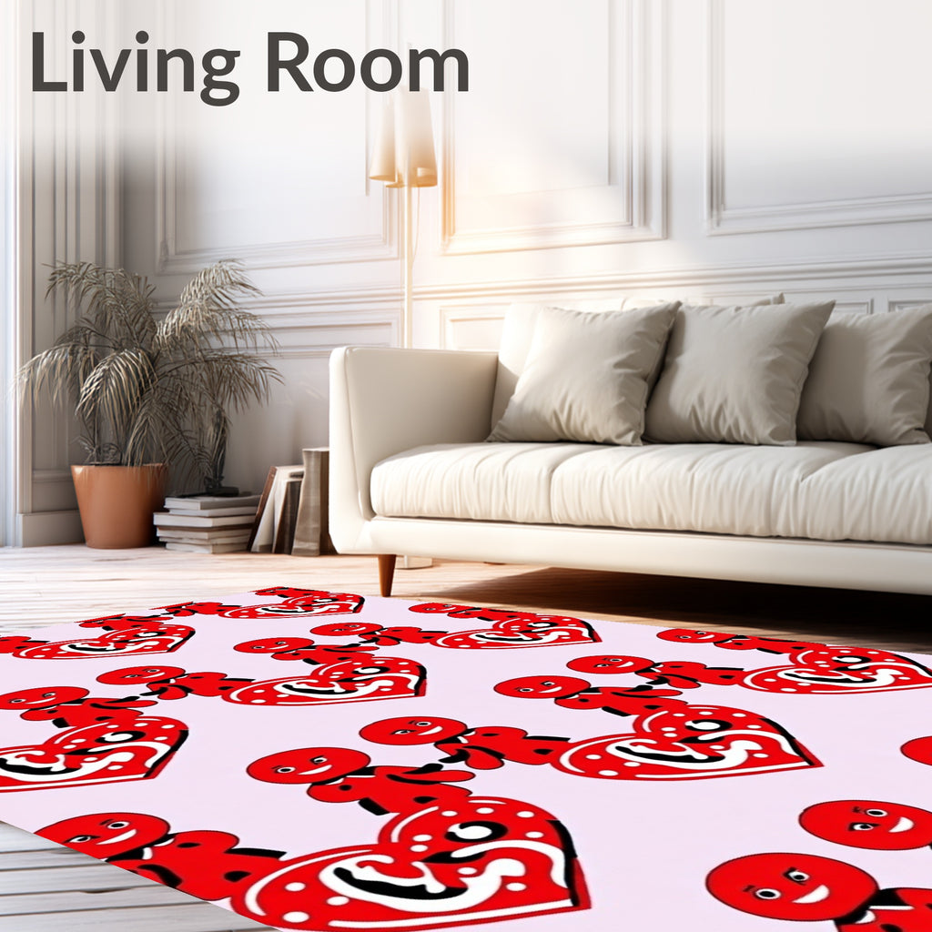 Red Heart Folk Art Couple Repeat Rug