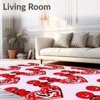 Red Heart Folk Art Couple Repeat Rug