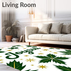 Emerald Green Holly Stars Rug
