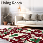 Christmas Elves Tree Snowflake Motley Rug