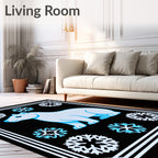 Arctic Bear Snowflake Collection Rug