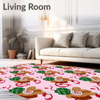 Whimsical Gingerbread Candy Swirl Rug