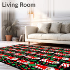 Festive Red Gnome Berry Stripe Rug