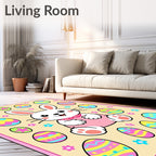 Cute Easter Bunny Egg Collage Rug
