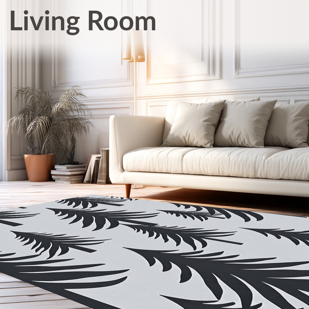 Dark Forest Trees Scandinavian Graphic Rug