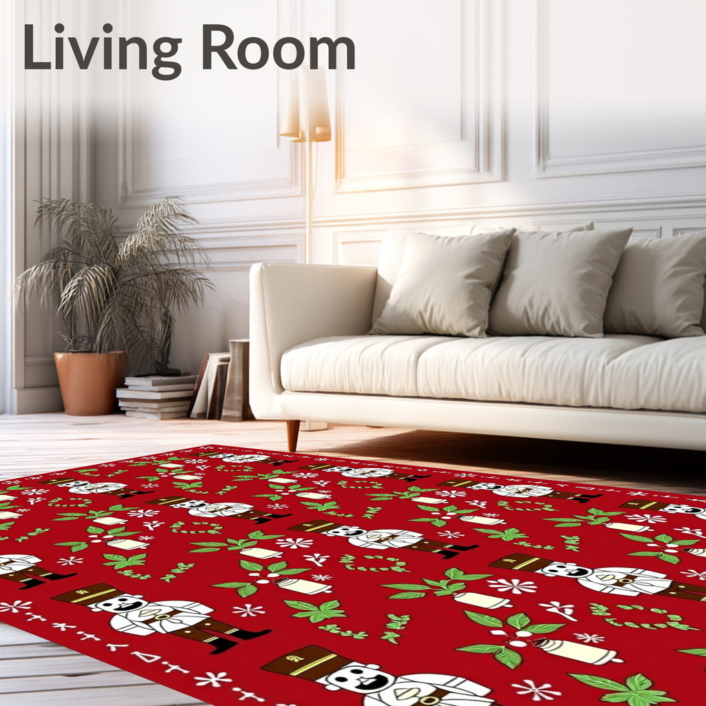 Red Nutcracker Bell Garden Rug