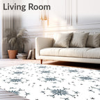 Blue Starburst Garden Medallion Rug