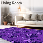 Purple Bearded Man Portrait Repeat Rug
