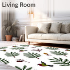 Birds and Fir Branches Repeat Rug