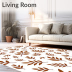 Autumn Leaves Berry Scattering Seamless Rug