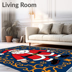 Festive Santa Claus Starry Night Rug