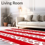 Red White Candy Stripe Circus Visual Rug