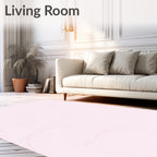 Minimalist Rose Whisper Organic Lines Rug