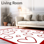Crimson Heart Scatter Rug
