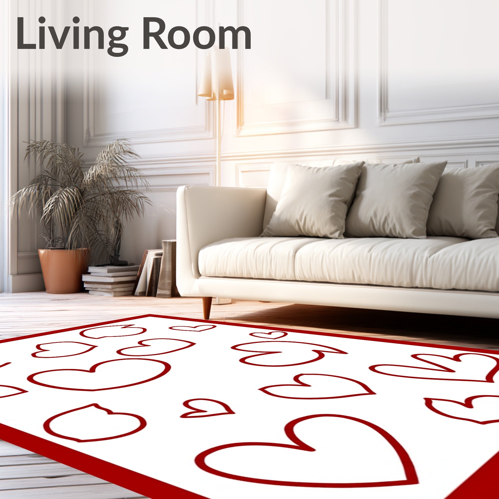 Crimson Heart Scatter Rug
