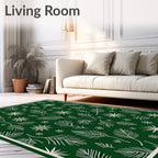 Evergreen Botanical Starburst Organic Rug