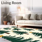 Christmas Tree Star Silhouette Repeat Rug
