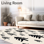 Black Pine Forest Scattered Scatter Rug