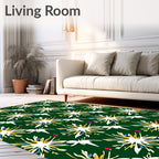 Green Firework Dancer Abstract Rug